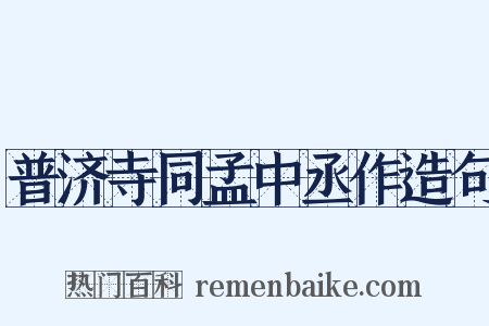 普济寺同孟中丞作造句是什么意思的图片
